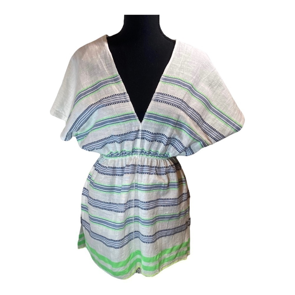 Lemlem Elastic Waist Striped Tunic/ Cover Up NWT